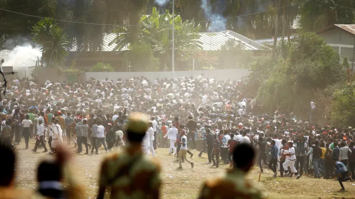Protivládní demonstrace v Etiopii