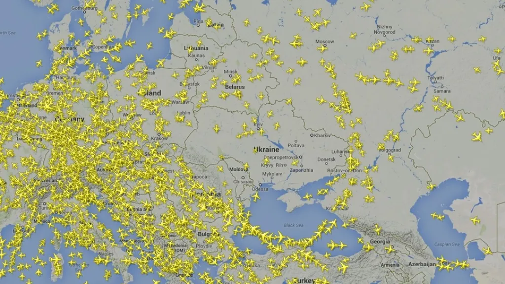 Vzdušný prostor v 17:00