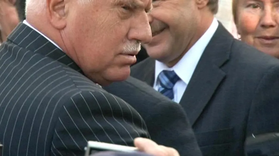 Václav Klaus při incidentu
