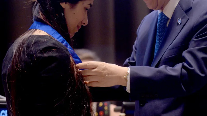 Muradová při jmenování vyslankyní dobré vůle OSN v září 2016