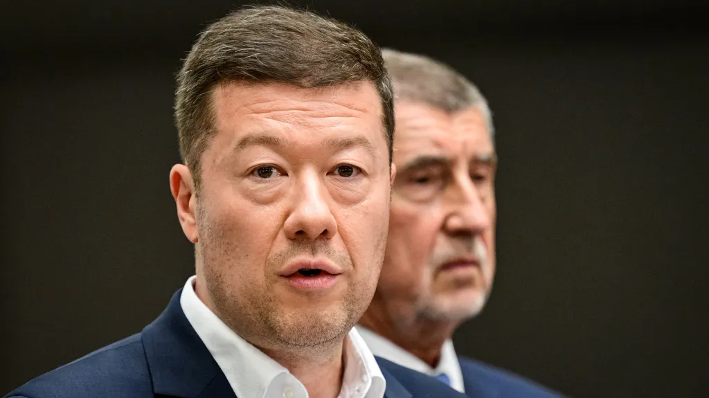 Tomio Okamura (SPD) a Andrej Babiš (ANO)