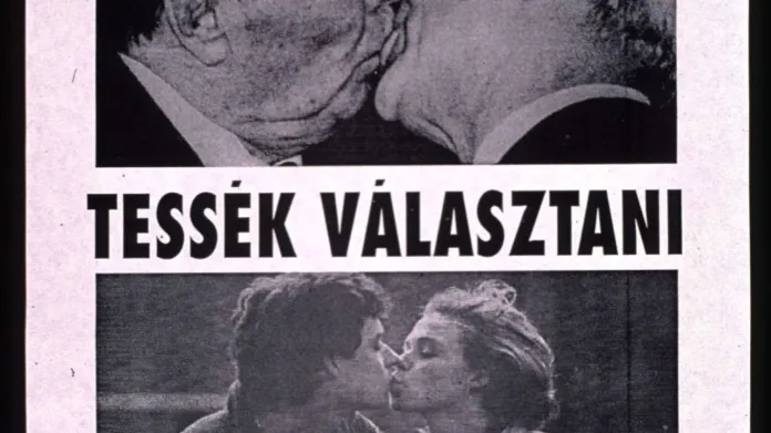 První volební plakát Fidesz s nápisem „rozhodni se“