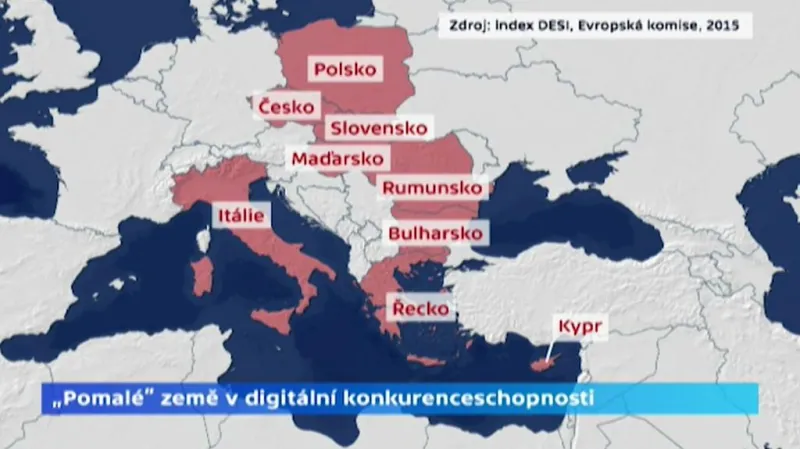 Pomalé země v digitální konkurenceschopnosti