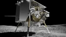 Vizualizace modulu Peregrine na Měsíci
