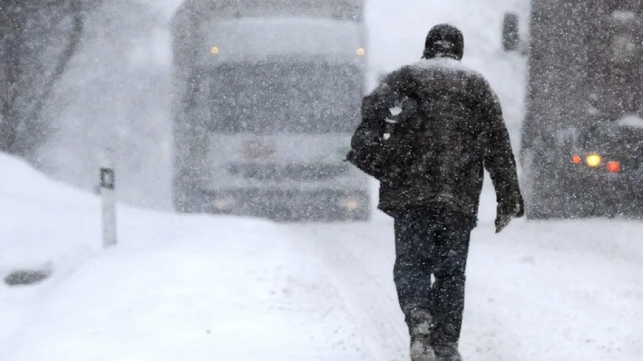 Česko zasáhlo husté sněžení