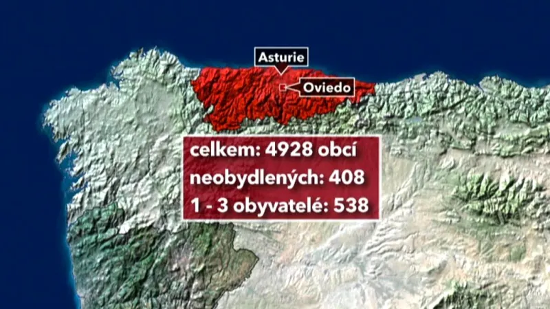 Počet obyvatel v asturských vesnicích klesá