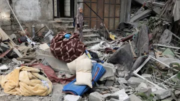 Následky izraelského úderu v Gaza City (7. července 2025)