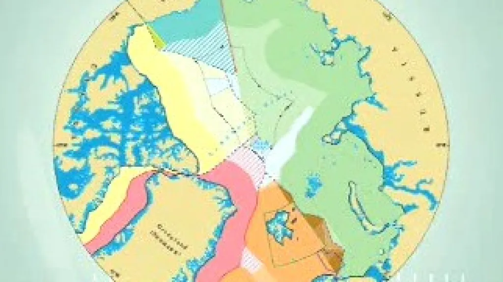 Mapa sporných oblastí Arktidy