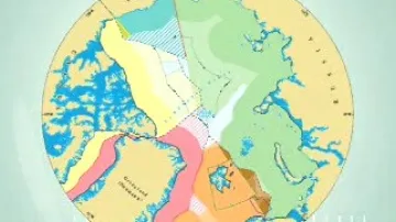 Mapa sporných oblastí Arktidy