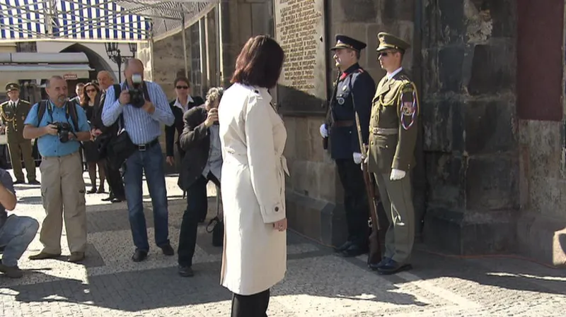 Miroslava Němcová na pietní akci k Pražskému povstání