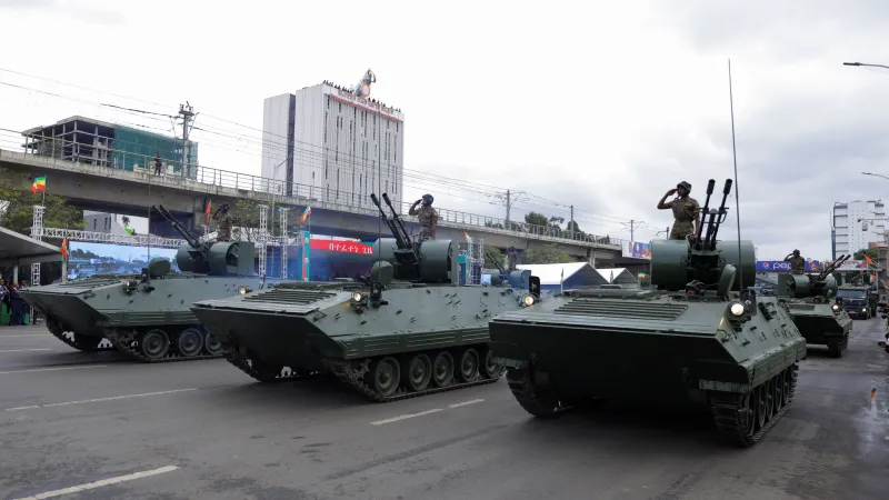 Vojenská přehlídka v Addis Abebě v roce 2023