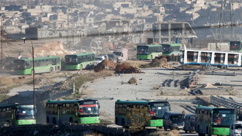 Evakuace syrských civilistů