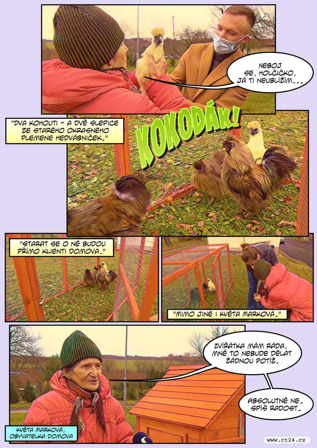 Terapeutické slepice pro seniory