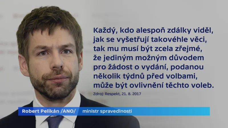 Ministr spravedlnosti Robert Pelikán (ANO) pro týdeník Respekt