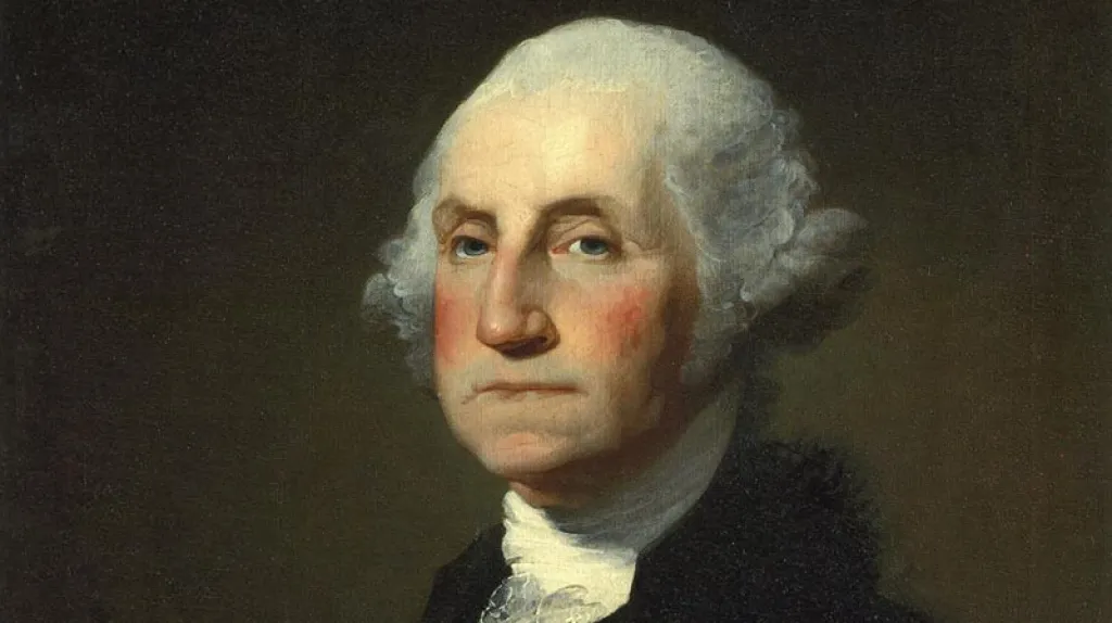 George Washington na portrétu Gilberta Stuarta