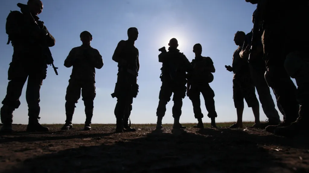 Ukrajinští vojáci u Luhansku