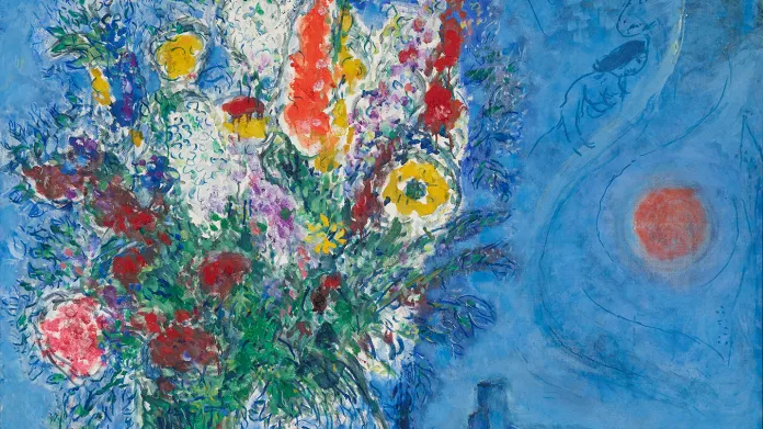 Chagall: Spáč s květinami, 1972