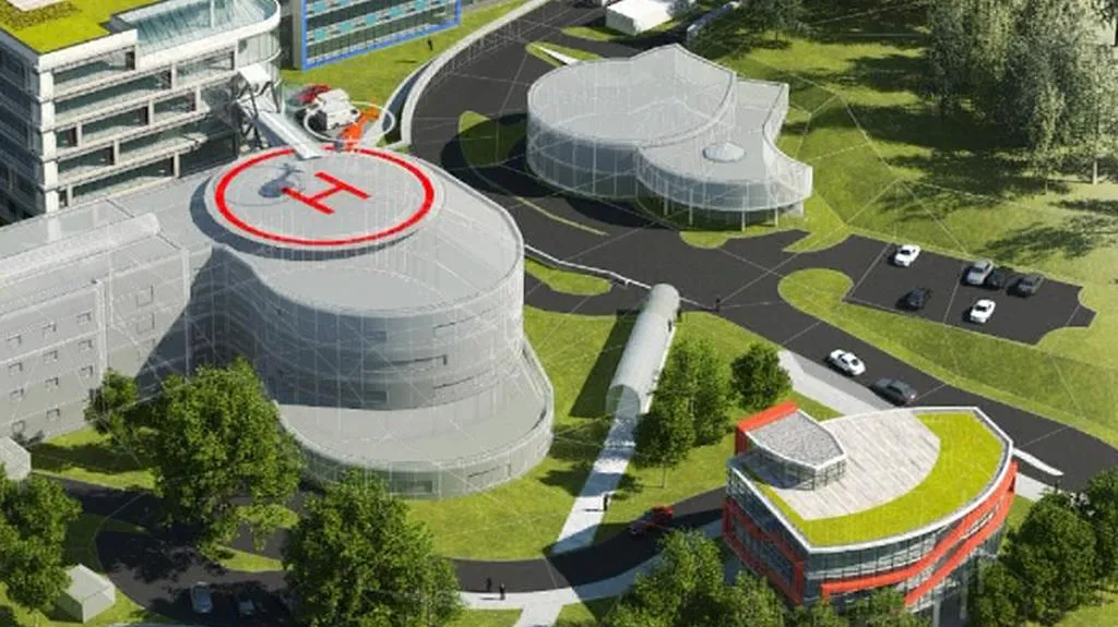 Maketa přestavby náchodské nemocnice