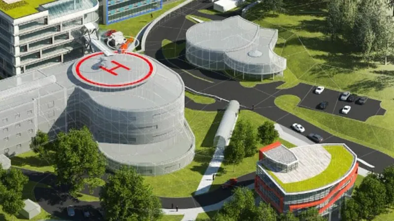 Maketa přestavby náchodské nemocnice