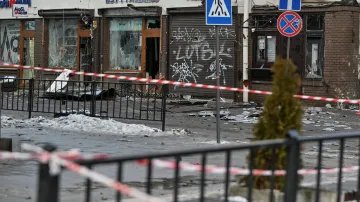 Následky výbuchu ve Lvově