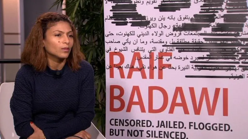 Ensaf Haidarová, manželka blogera Raífa Badávího