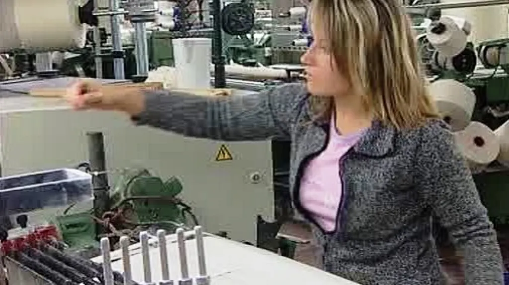 Zaměstnankyně textilky