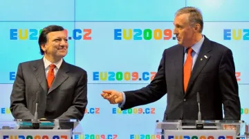 José Barroso a Mirek Topolánek