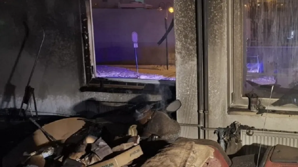 Následky požáru v domě s pečovatelskou službou v České Třebové