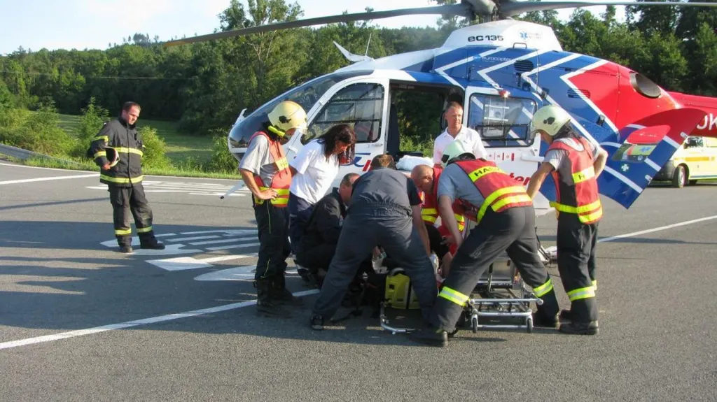 Záchranáři u nehody