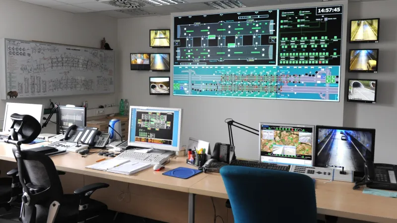 Řídící centrum klimkovického tunelu