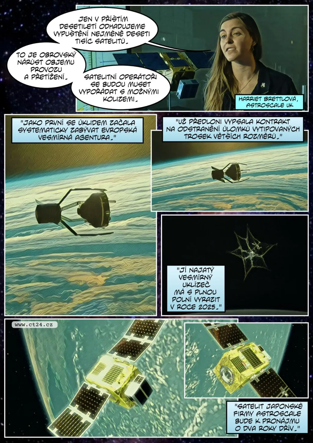 „Vesmírní popeláři“ čistí oběžnou dráhu