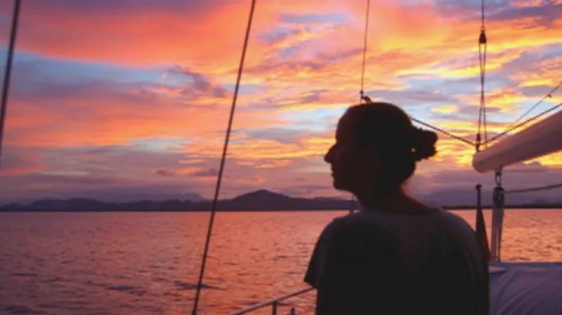 Henrike Dielenová během plavby