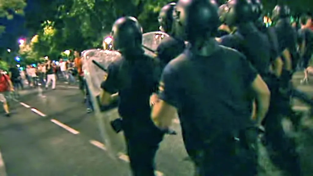 Zásah španělské policie proti demonstrantům