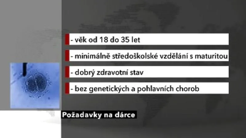 Požadavky na dárce spermatu