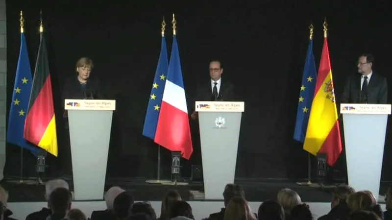 Představitelé Německa, Francie a Španělska přijeli na místo neštěstí