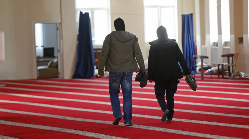 Policie v mešitě v berlínské čtvrti Tempelhof