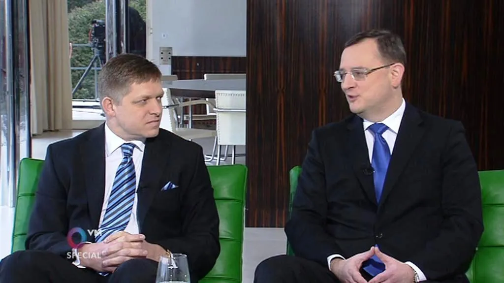 Robert Fico a Petr Nečas