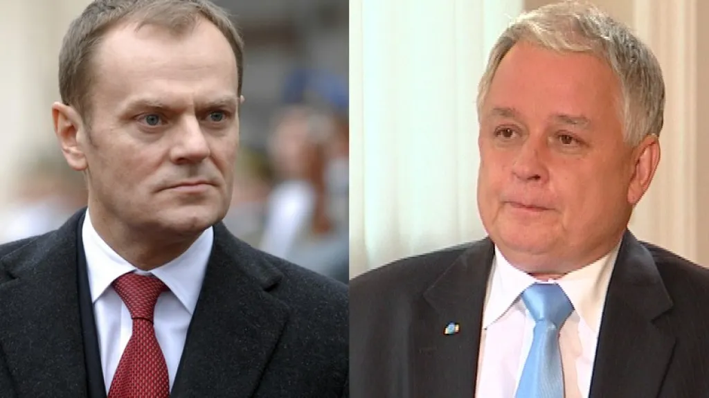 Donald Tusk a Lech Kaczyński