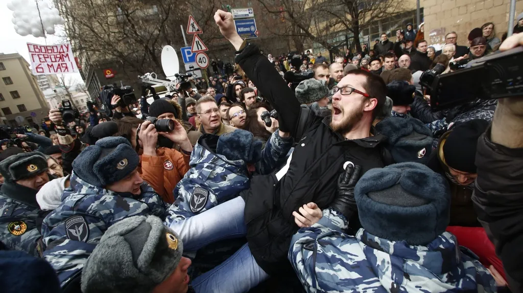 Demonstrace před moskevským soudem