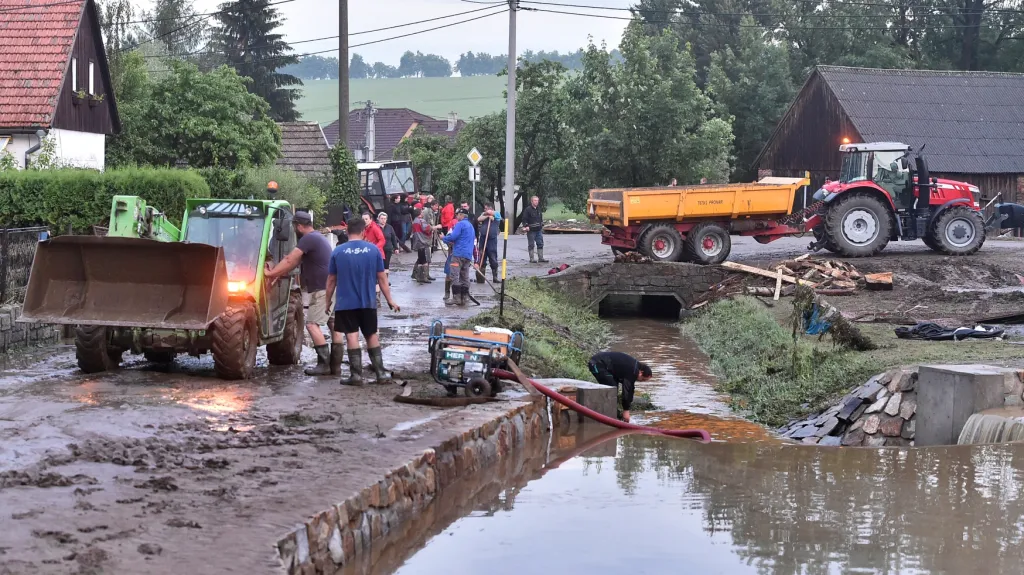 Brtnici zasáhly přívalové deště