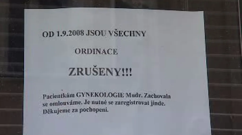 Oznámení nemocnice