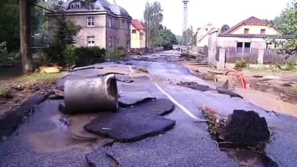 Zničená silnice