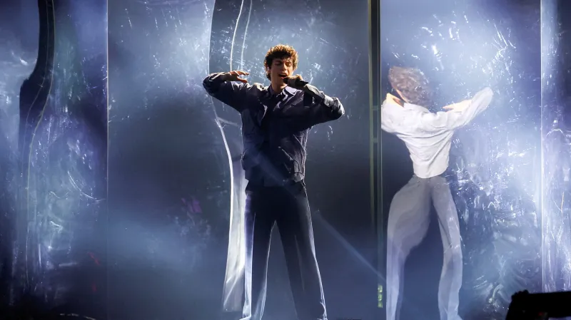 Daniel Žižka při semifinále Eurovize