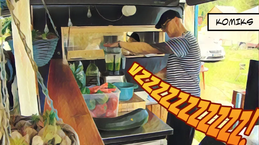 Francouzské speciality v kempu u rybníka