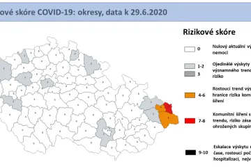Ministerstvo začalo s každodenním zveřejňováním mapy rizikových regionů, při zhoršení situace se zase zavedou roušky