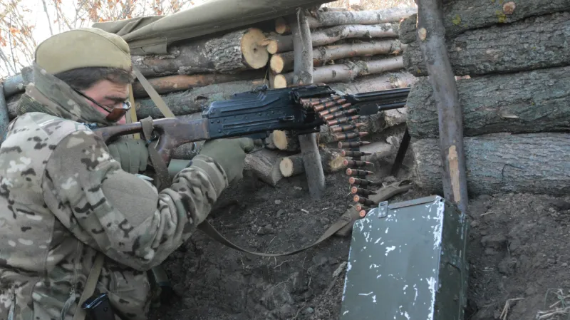 Povstalecký bojovník v Doněcku