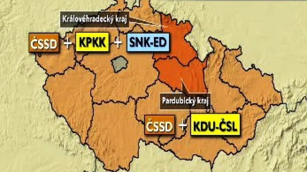 Koaliční vlády v krajích