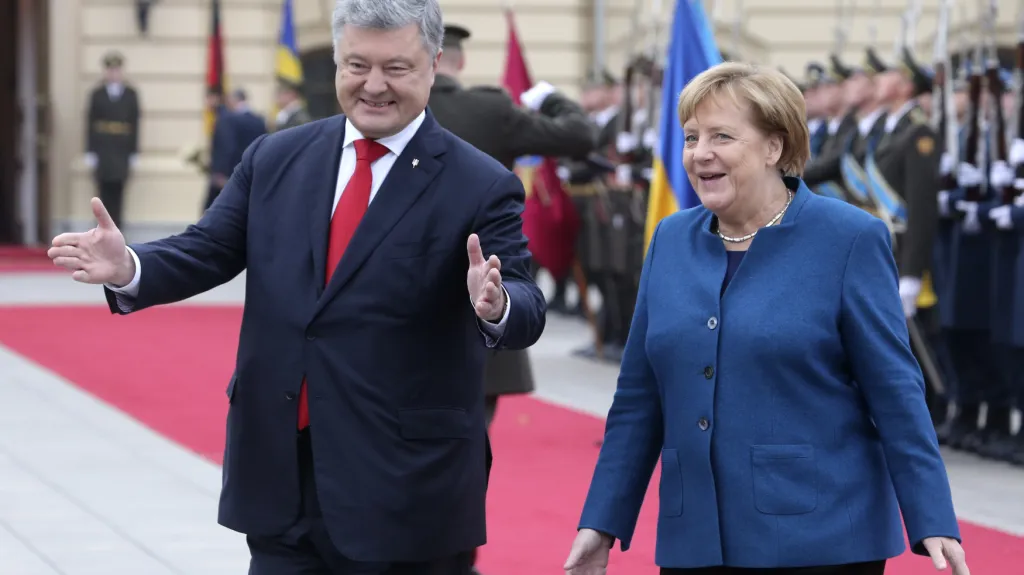 Angela Merkelová a Petro Porošenko