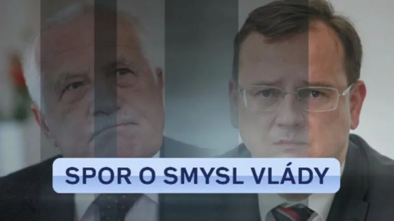 Klaus proti kabinetu Petra Nečase