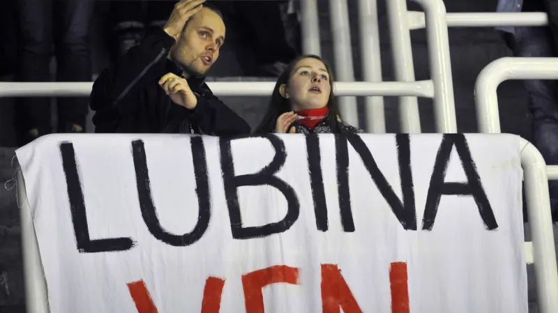 Fanoušci Slavie v Olomouci